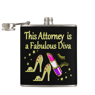 FABULOUS ATTORNEY DIVA DESIGN HIP FLASK