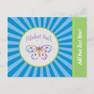 Fabulous Aunt Butterfly Gift Ideas Postcard