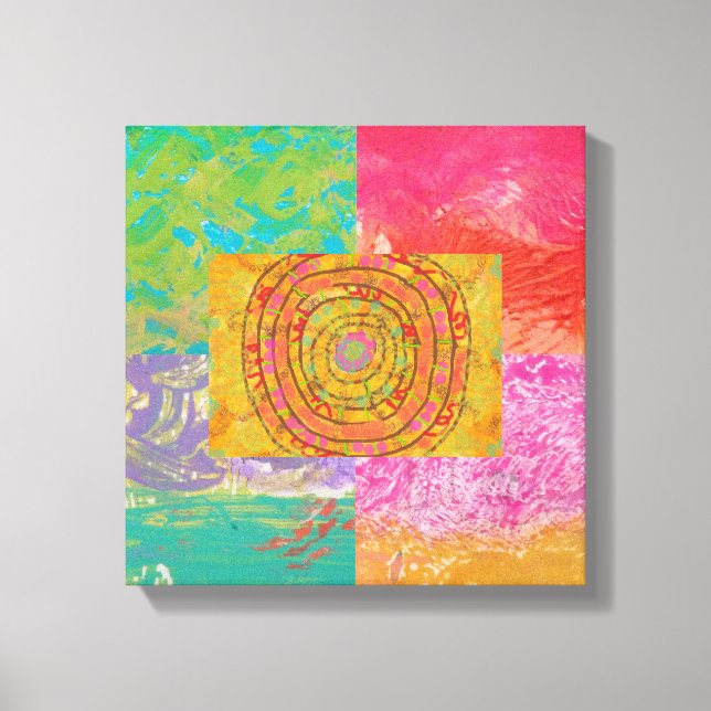 Fabulous Aztec Design Canvas Print (Front)