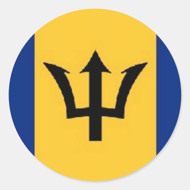 fabulous barbados classic round sticker (Front)