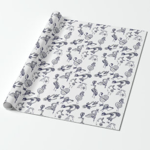 Fabulous birds wrapping paper