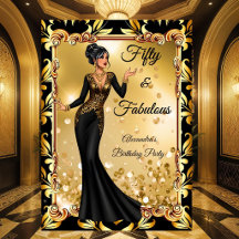 Fabulous Birthday Black Gold Stunning Dress Party