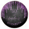 Fabulous birthday black purple glitter sparkle 50