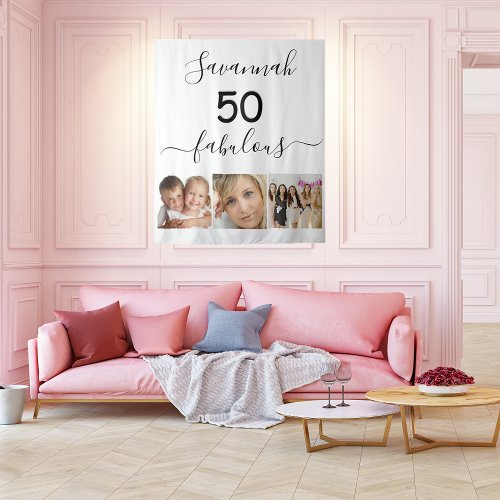 Fabulous birthday custom photo surprise party tapestry