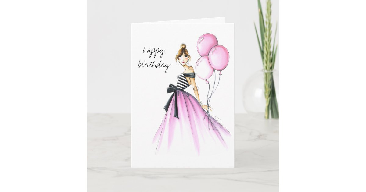 Fabulous Fashion Birthday Card Birthday Girl Card Fashion 