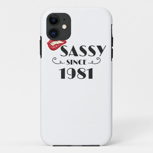 Fabulous Birthday Gift Sassy Since 1981 Gift Case-Mate iPhone Case (Back)