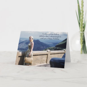 Fabulous Birthday Humor Pretty Lady Retro Card