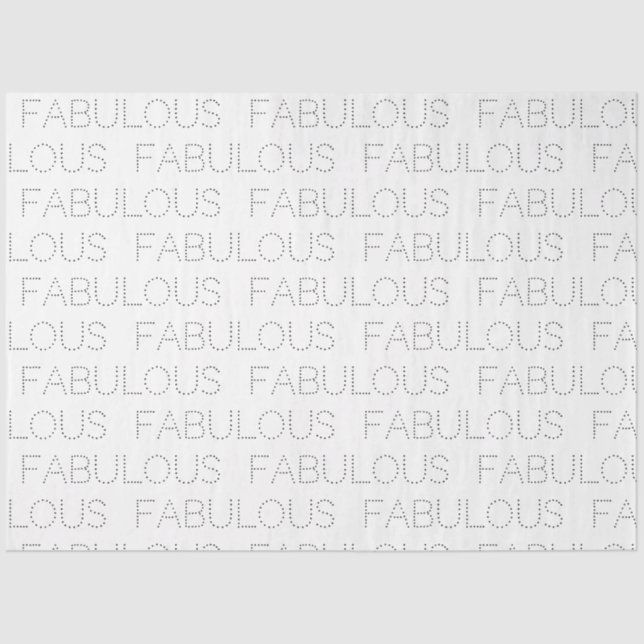 Fabulous Birthday Modern Typography Birthday Tissue Paper (Front)