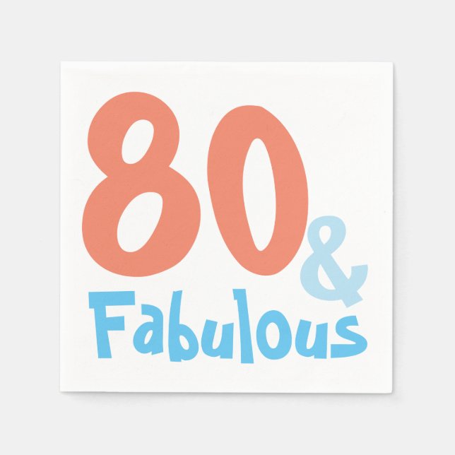 Fabulous Birthday Party Napkins (Front)