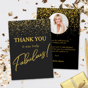 Fabulous Birthday Photo Thank You Card
