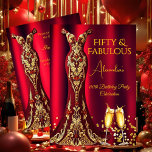 Fabulous Birthday Red Gems Gold Dress Champagne Invitation<br><div class="desc">Fabulous Birthday Red Gold Dress Champagne Champagne Gems Stunning Birthday Glitter Champagne Birthday Party. Gold Sparkle. Invitation Formal. Customize to change or add details. Customize with your own details. All Designs are Copyrighted! Content and Designs © 2000-2025 Zizzago™ ® © (Trademark) and all their licensors. Zizzago created this design PLEASE...</div>