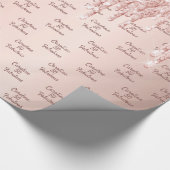 Fabulous birthday rose gold glitter sparkle wrapping paper | Zazzle