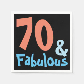 Fabulous Black Birthday Party Paper Napkins