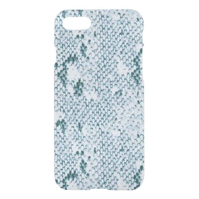 Fabulous Blue and White Snakeskin Uncommon iPhone Case (Back)