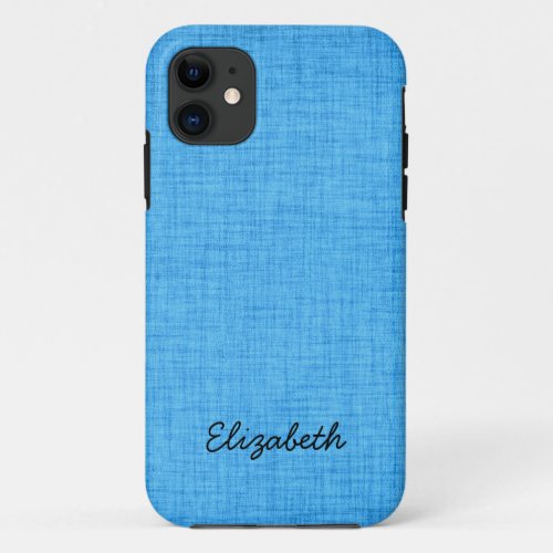 Fabulous Blue Wood iPhone 11 Case