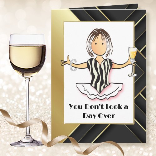 Fabulous Bold Fun Glamorous Gold For Her Birthday Card