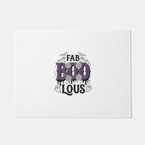 Fabulous Boo Halloween Vintage Ghost Shirt Design_ Doormat