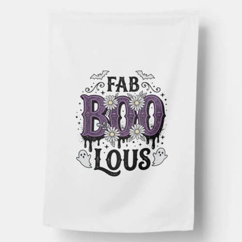 Fabulous Boo Halloween Vintage Ghost Shirt Design_ House Flag