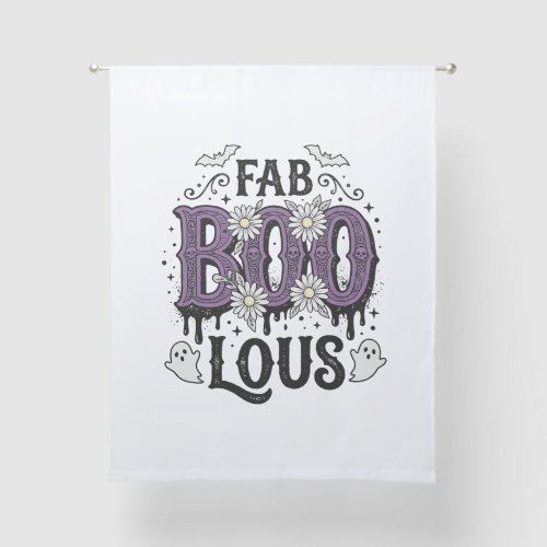 Fabulous Boo Halloween Vintage Ghost Shirt Design_ Sheer Curtains