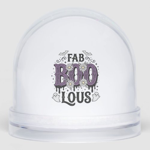 Fabulous Boo Halloween Vintage Ghost Shirt Design_ Snow Globe