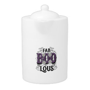 Fabulous Boo Halloween Vintage Ghost Shirt Design_ Teapot
