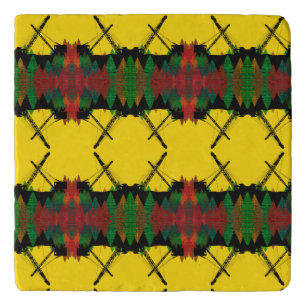 Fabulous Bright Color Vintage Crane Operator Trivet