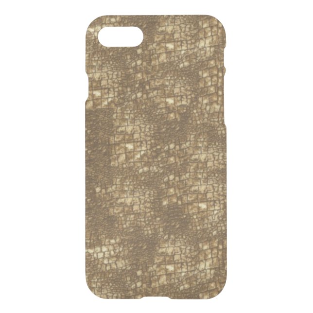 Fabulous Brown Snakeskin Pattern Uncommon iPhone Case (Back)