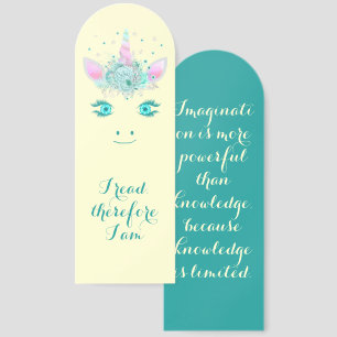 Fabulous Cute Unicorn Flowers Face 1 Bookmarks
