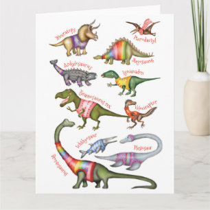Fabulous dinosaurs blank card