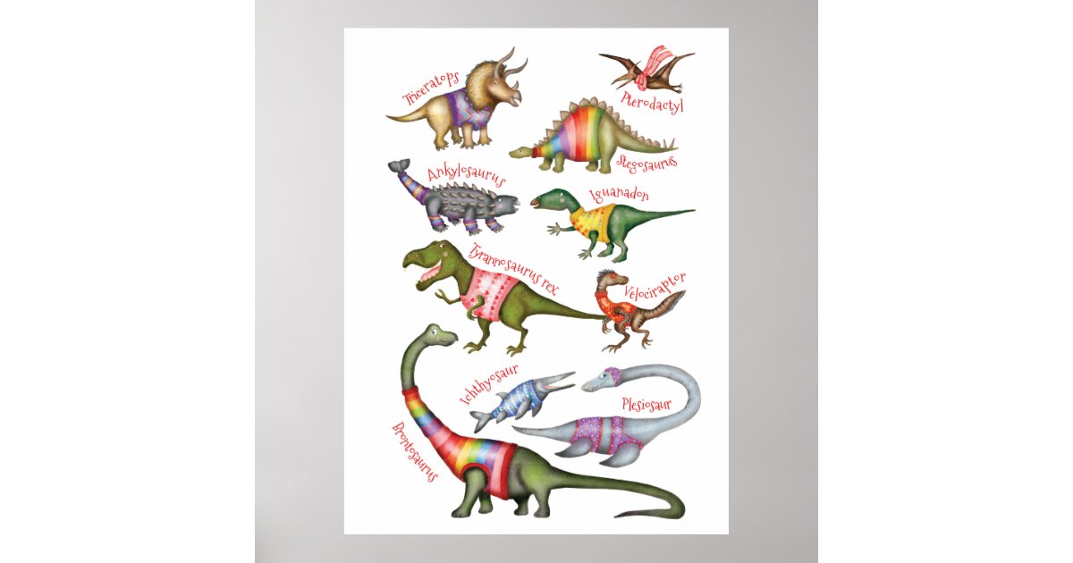 Fabulous dinosaurs poster | Zazzle