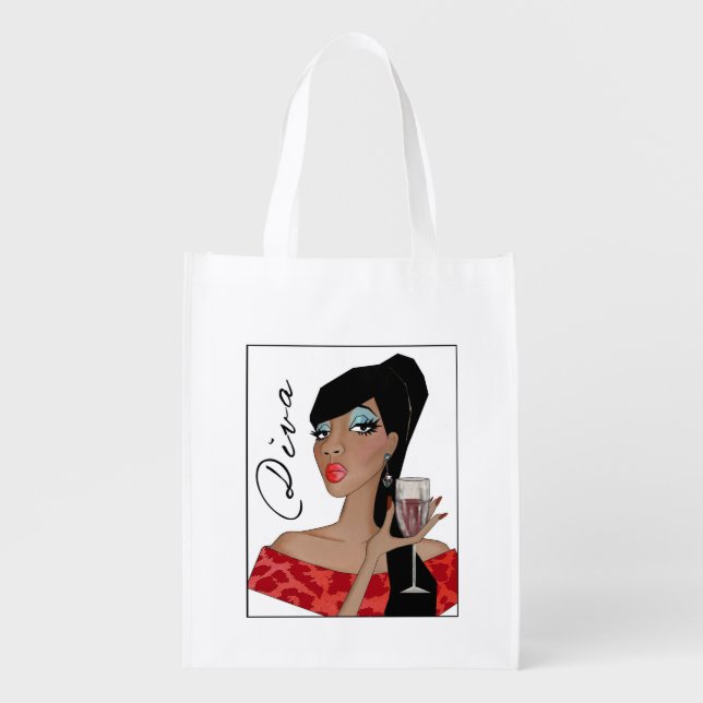 Fabulous DIVA Grocery Bag (Front)
