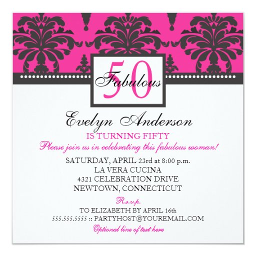 Fabulous & Elegant Woman Birthday Party Invitation | Zazzle