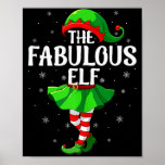 Fabulous Elf Christmas Girls Women Elf Squad Xmas  Poster