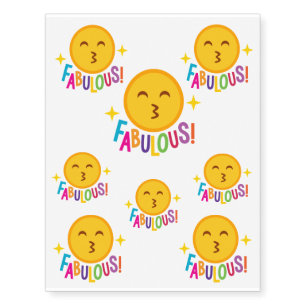 Fabulous Emoji Temporary Tattoos