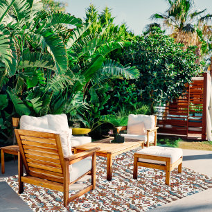  Fabulous Fall and Blue 10'x8' Area Outdoor Rug