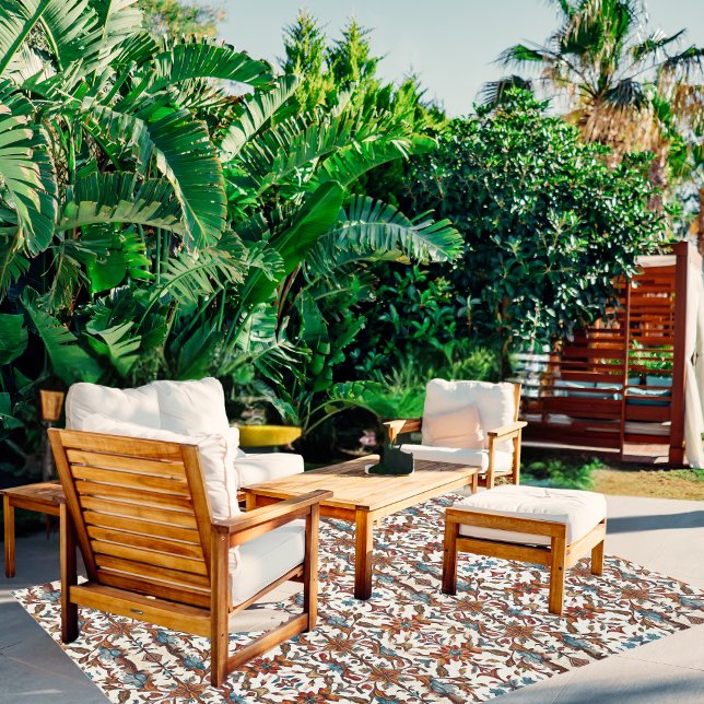  Fabulous Fall and Blue 10'x8' Area Outdoor Rug (Creator Uploaded)