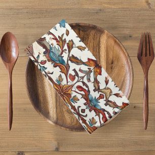 Fabulous Fall and Blue Cloth Napkin