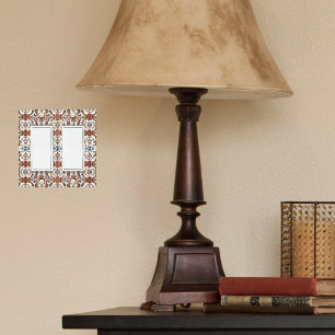 Fabulous Fall and Blue Double Rocker Light Switch Cover