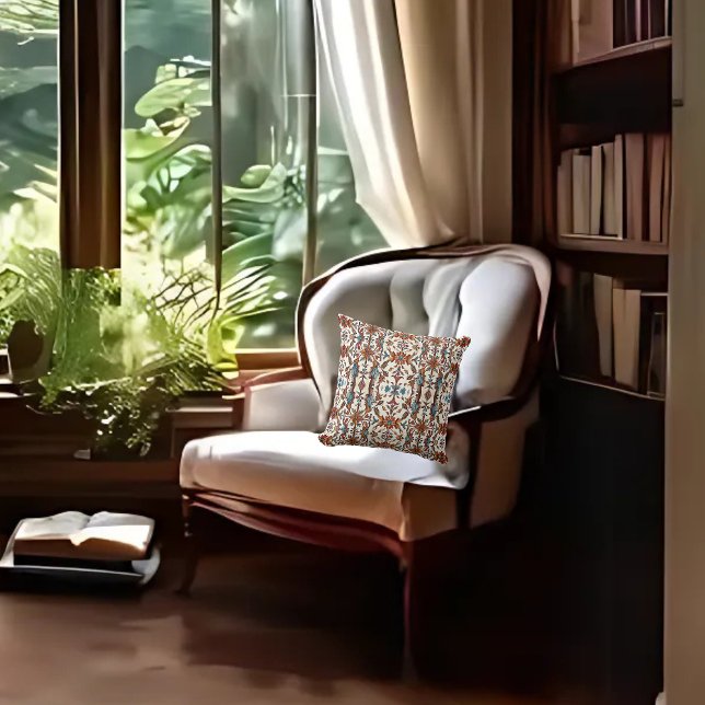Fabulous Fall and Blue Throw Pillow (Creator Uploaded)