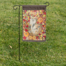 Fabulous Fall Fox Flag