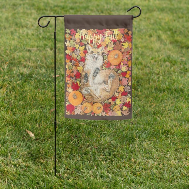 Fabulous Fall Fox Flag (In SItu)