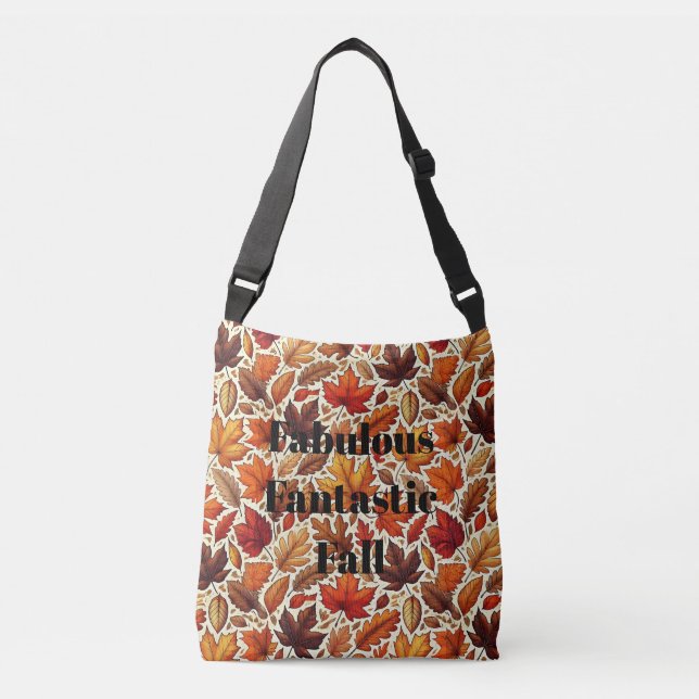 Fabulous Fantastic Fall Leaves Crossbody Bag (Front)
