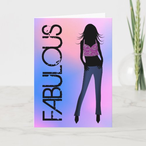 Fabulous Fashion Diva Greeting Birthday Cards