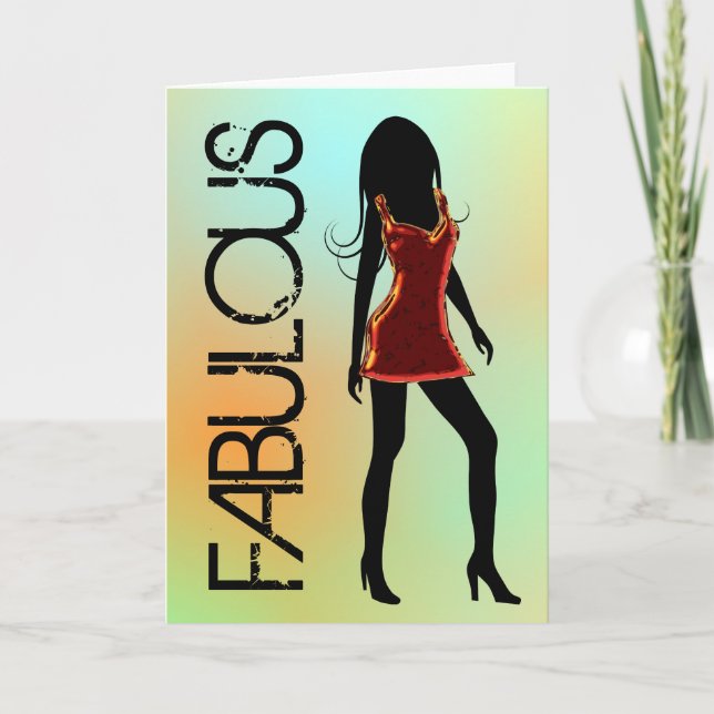 Fabulous Fashion Diva Greeting Cards (Front)