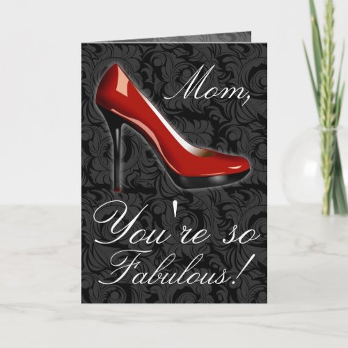 Fabulous Fashion Shoe Mothers Day Card