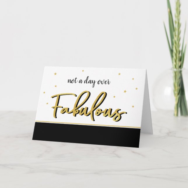 Fabulous Faux Gold Fun Add a Name Happy Birthday Card (Front)