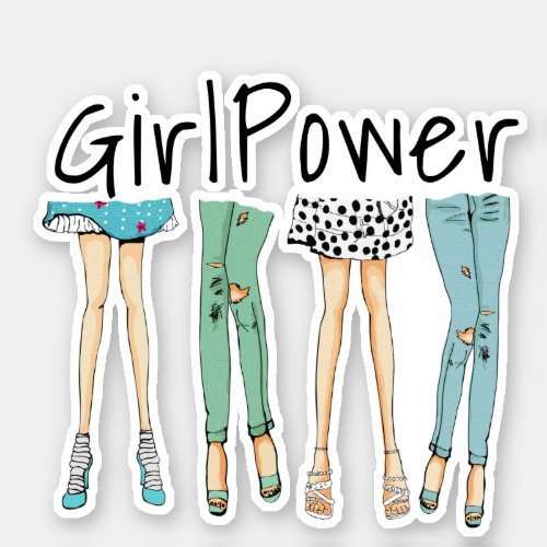 Fabulous Feet Girl Power Sticker
