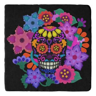 Fabulous Felt Look Sugar Skull Beautiful Trivet