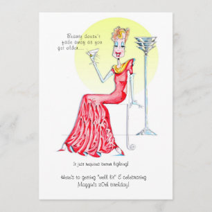 Fabulous female birthday invite! invitation