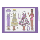 Fabulous Fifties: Alicia Paper Doll Blank Card (Front Horizontal)